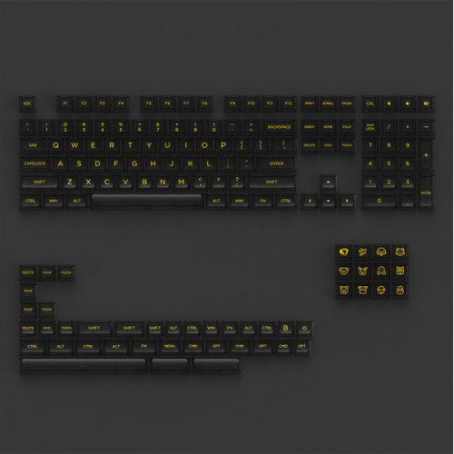 AKKO AK-6925758615754 Akko ASA Clear Transparent Keycaps, Black