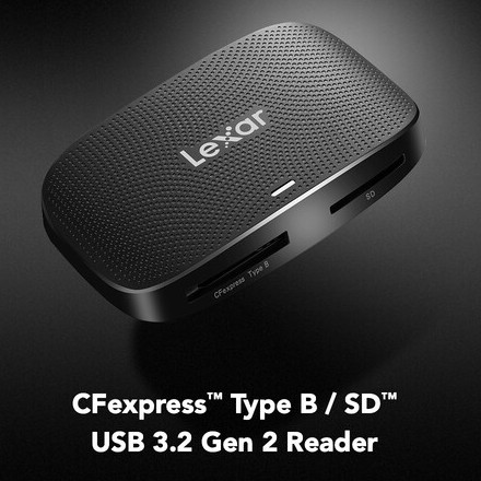 LEXAR-LRW520U-RNBNG Lexar Reader RW520 Professional CFexpress Type B/SD USB 3.2 Gen 2 Card Reader