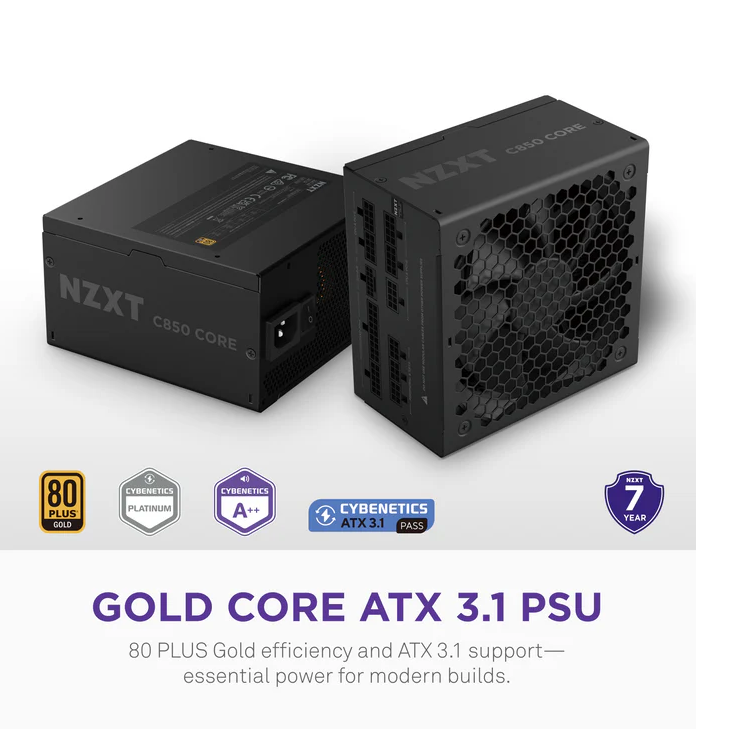 NZXT C850 Core Platinum 850W Full modular - Black