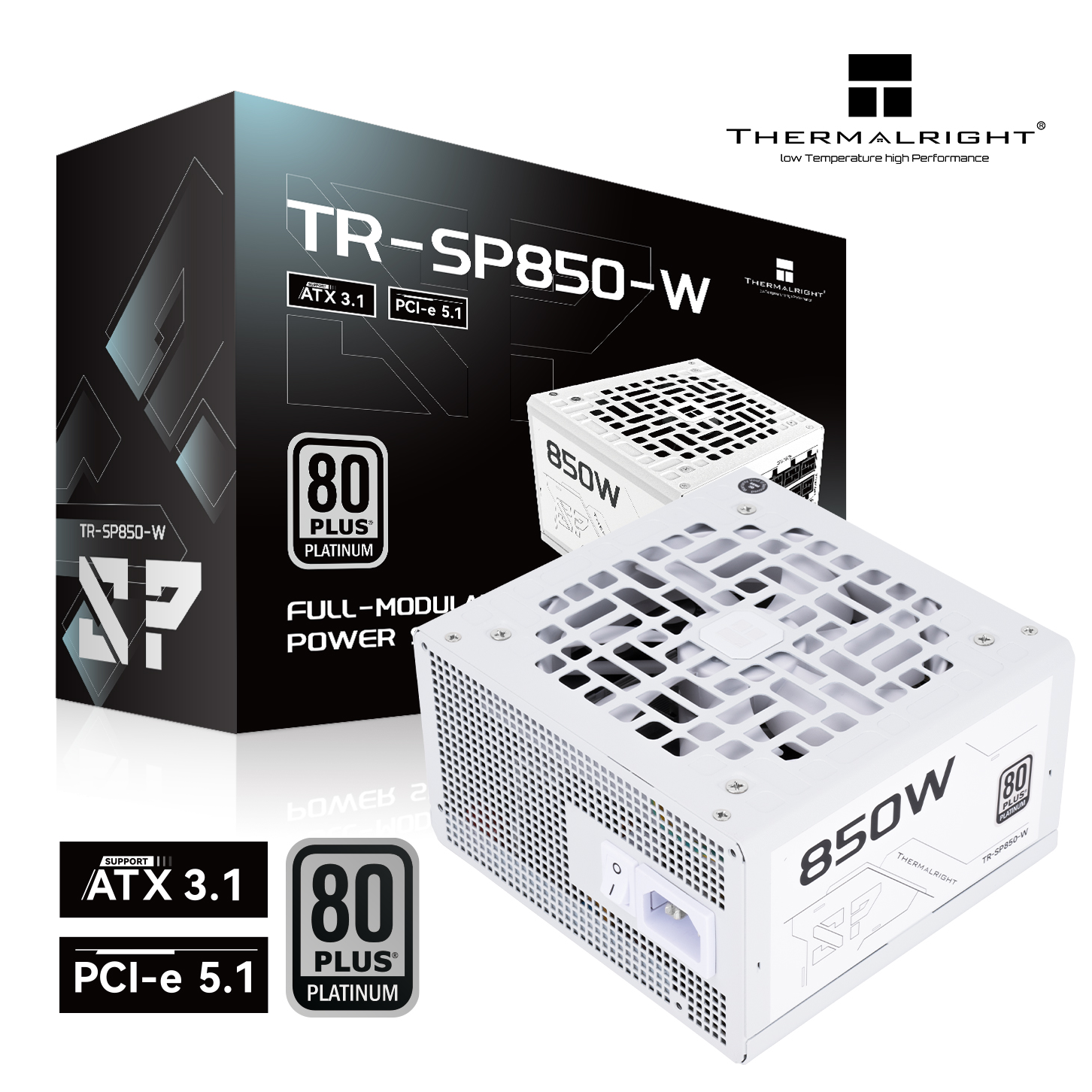 Thermalright SP 850W 80+ Platinum Modular (ATX3.1+Gen5.1) - White